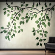 Branch and Leaves Wall Decal displayed in a room setting.