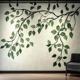 Branch and Leaves Wall Decal displayed in a room setting.