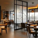 Alternate gallery view of Frosted Glass Decal with Tree Branch Design.