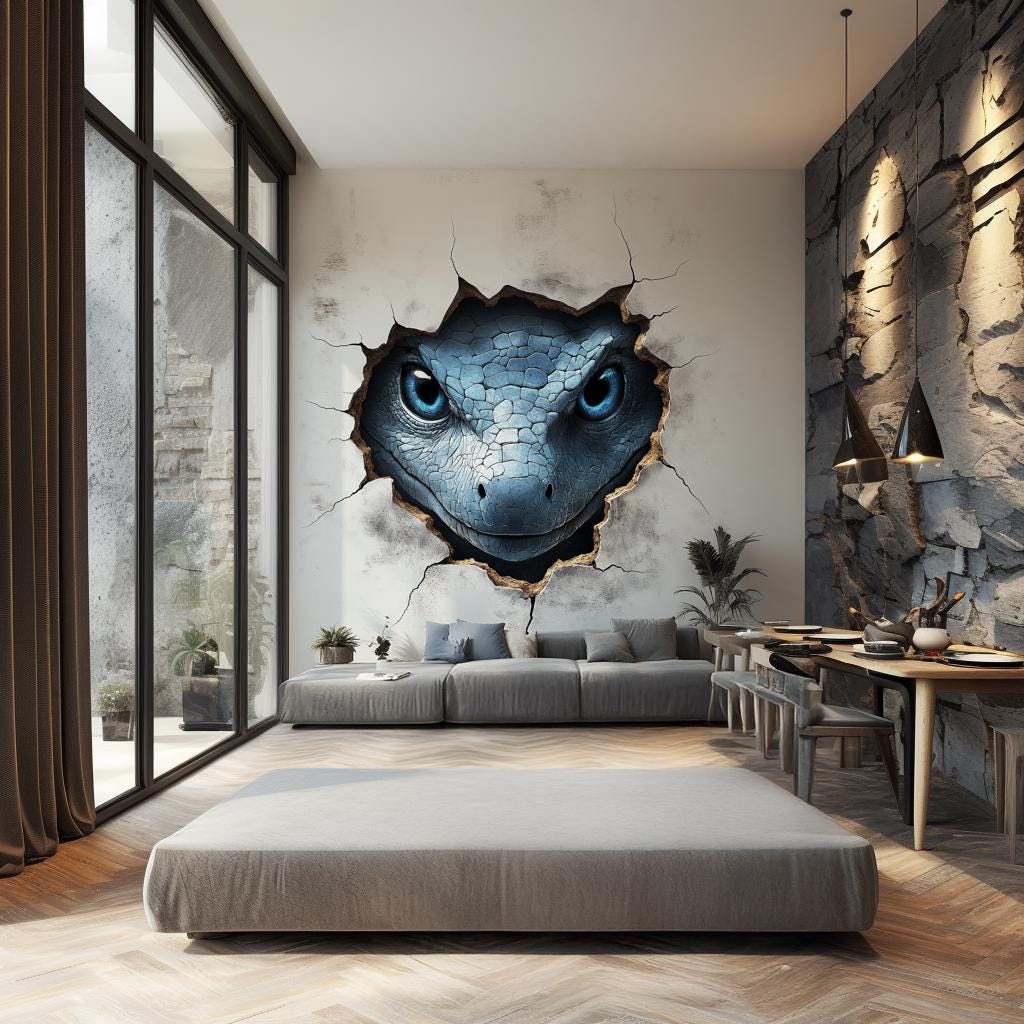 Additional product view of 3D Gecko Wall Decal.