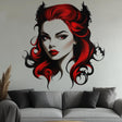 Gothic Vampire Wall Decal displayed in a room setting.