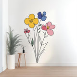Additional product view of Minimalist Floral Wall Decal.