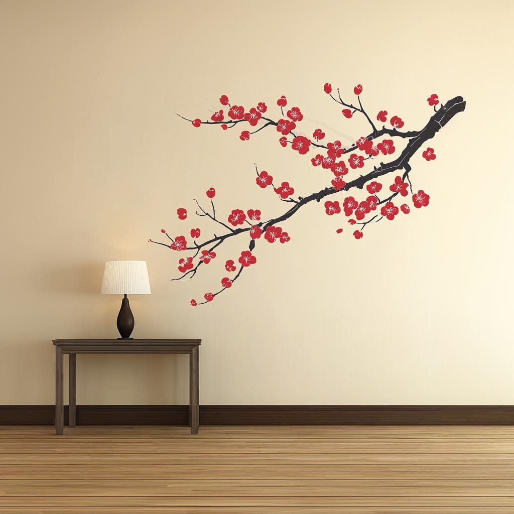 Additional product view of Plum Blossom Wall Decal.
