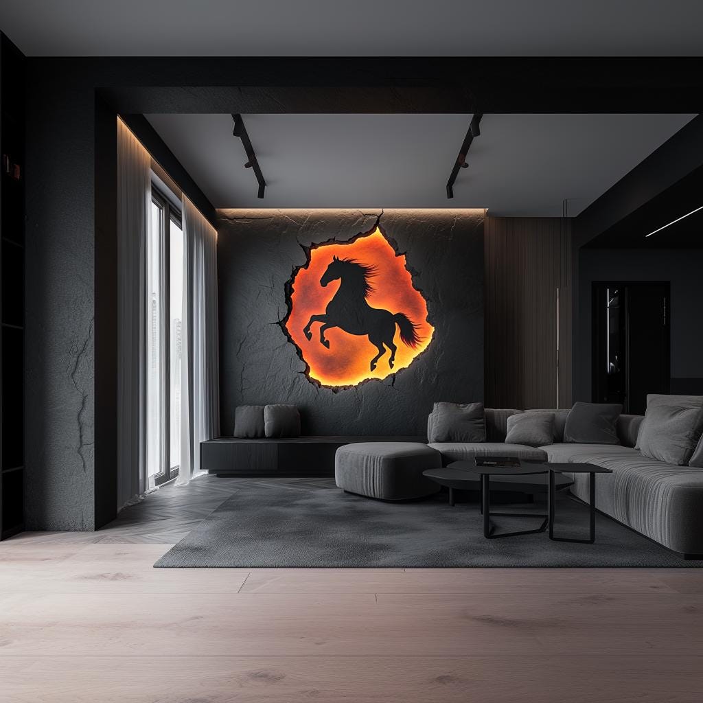 Alternate gallery view of 3D Horse Wall Decal.