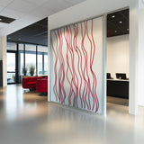 Additional product view of Wavy Line Frosted Glass Sticker.
