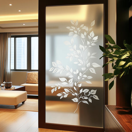 Product view of Botanical Frosted Glass Sticker.