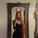 Alternate product presentation of 3D Printed Dragon Demon Horns Headband.