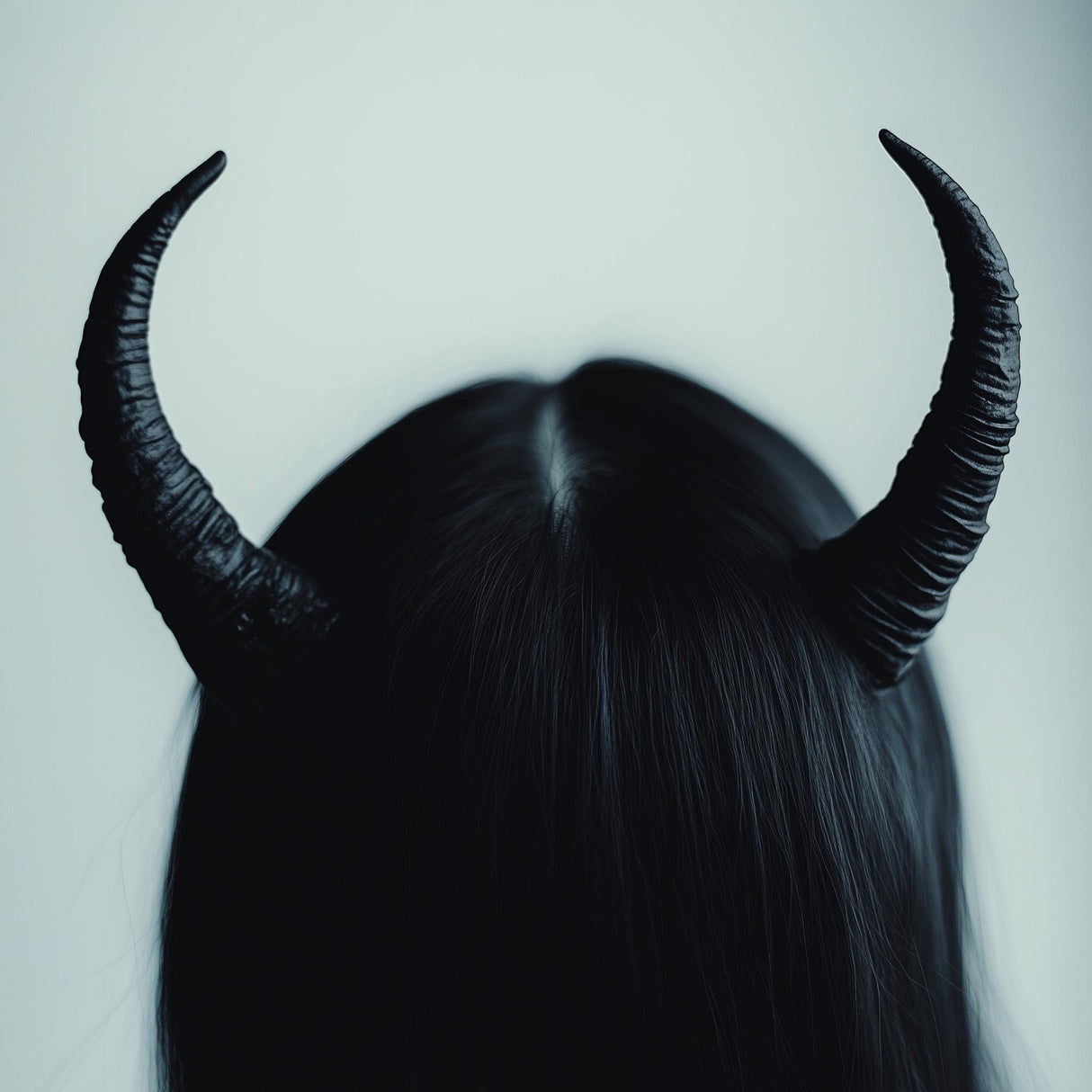 Alternate product presentation of 3D Printed Small Demon Horns Headband.
