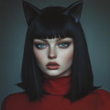 Additional product detail of 3D Printed Gothic Cat Ears Headband.