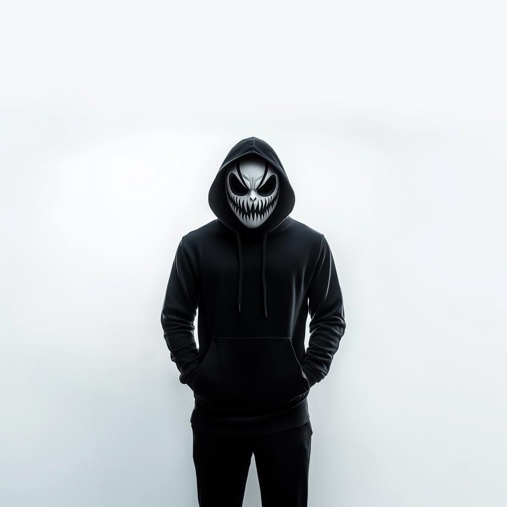 Alternate gallery view of 3D Printed Grinning Demon Cosplay Mask.