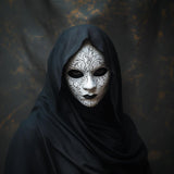 Alternate product presentation of 3D Printed Ornate Gothic Masquerade Mask.