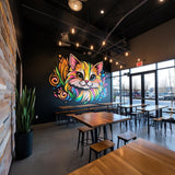 Additional product view of Colorful Cat Wall Decal.