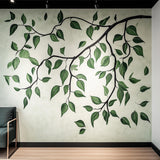 Alternate product view of Green Leaf Wall Decal.