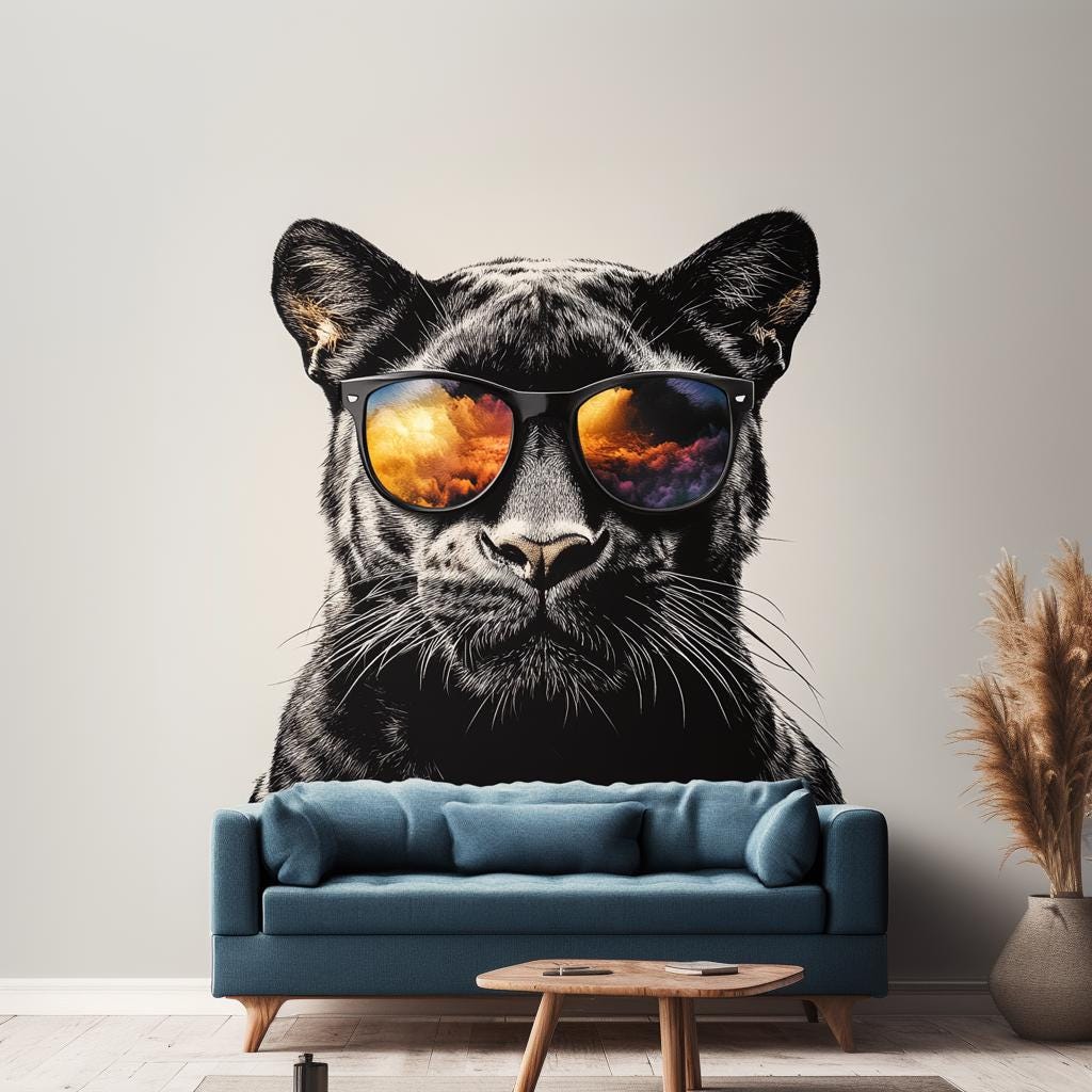 Additional product view of Black Panther Wall Decal.