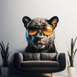 Black Panther Wall Decal displayed in a room setting.