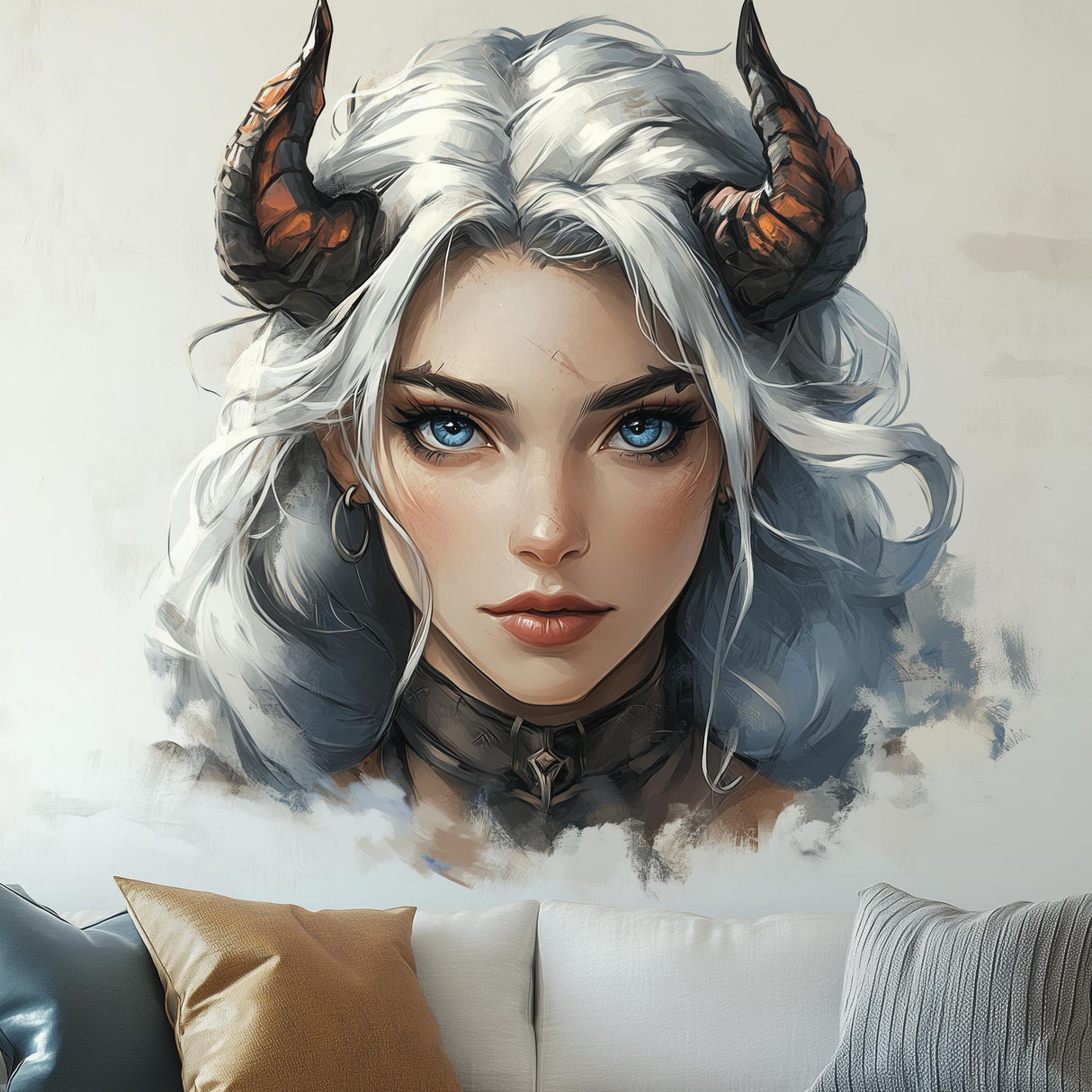 Alternate gallery view of Fantasy Demon Girl Wall Decal.