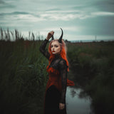 Additional product view of 3D Printed Gothic Demon Horns Headband.