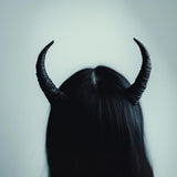 Alternate product view of 3D Printed Small Demon Horns Headband.