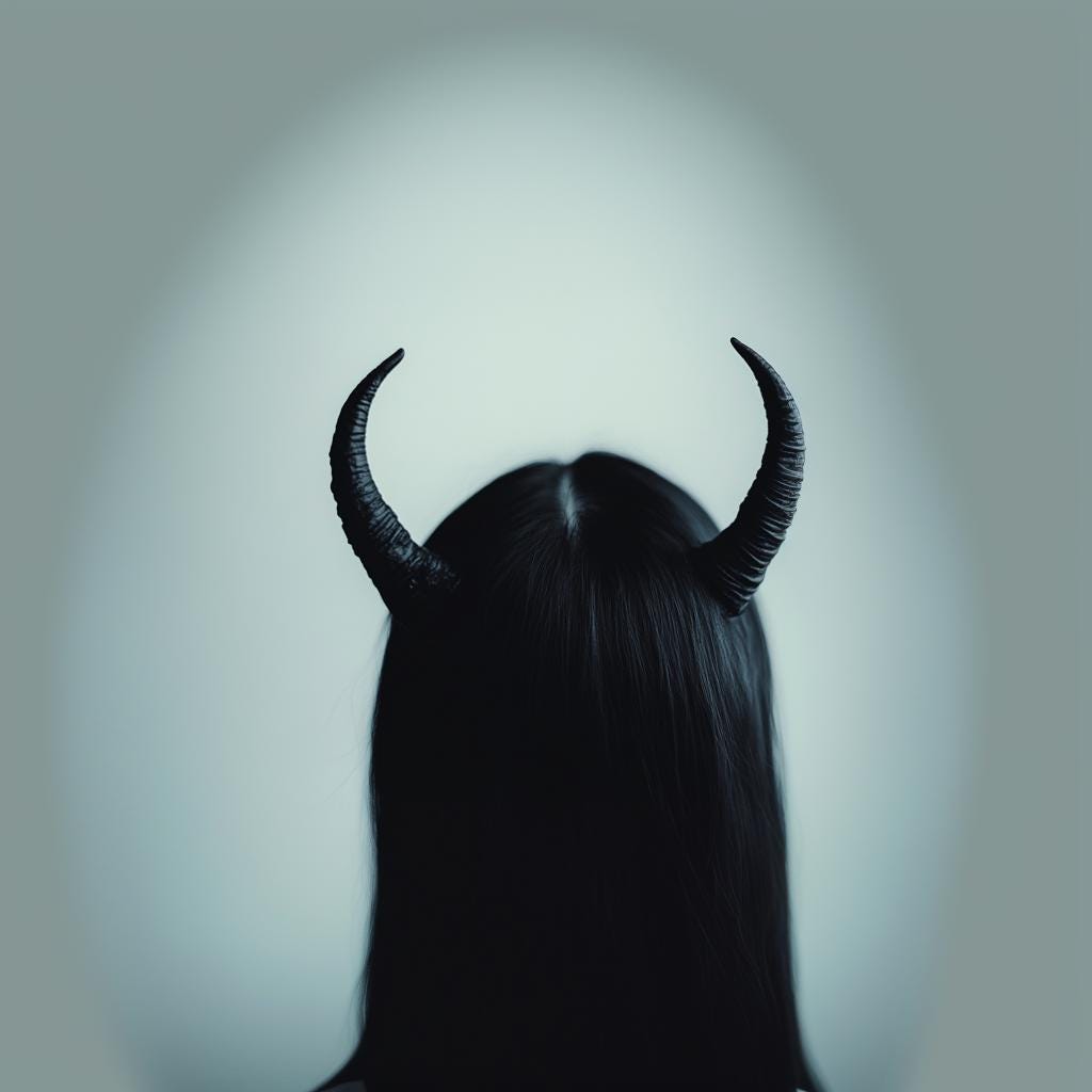 Additional product detail of 3D Printed Small Demon Horns Headband.