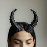 Alternate view of the textured 3D printed costume horns.