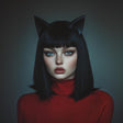 Cat Ears Headband | 3D Printed Cat Ear Headdress | Gothic Cosplay Ears