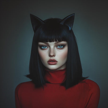 Cat Ears Headband | 3D Printed Cat Ear Headdress | Gothic Cosplay Ears