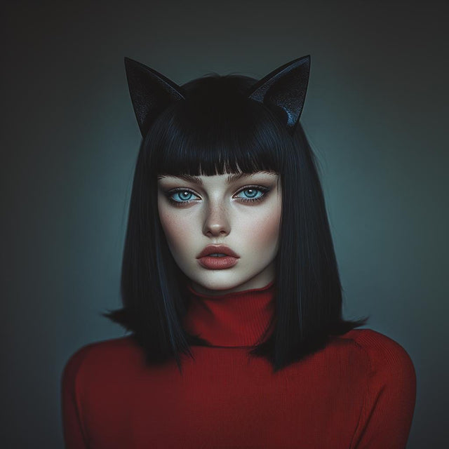 Cat Ears Headband | 3D Printed Cat Ear Headdress | Gothic Cosplay Ears