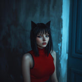 Additional product view of the 3D printed cat ear headband.