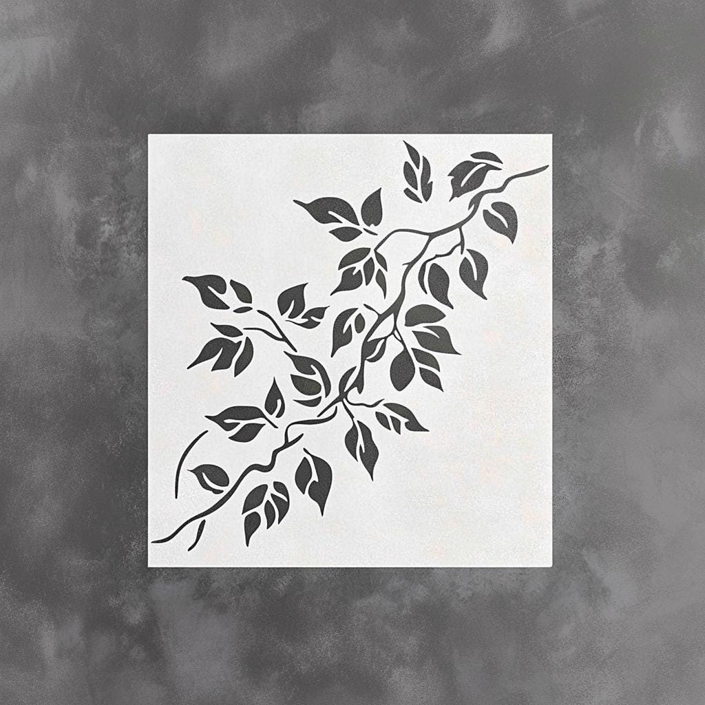 Additional product detail of 3D Printed Leaf Vine Painting Stencil.