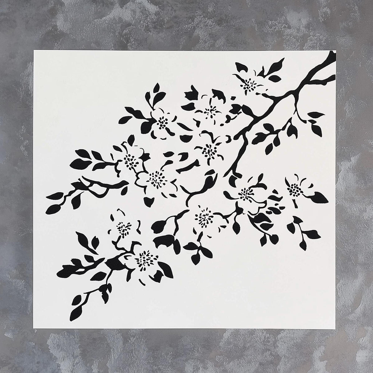 Alternate product presentation of Cherry Blossom Stencil.
