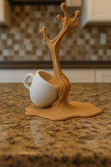 Product gallery view of 3D Printed Spilled Coffee Cup Sculpture.