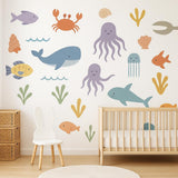 Product gallery view of Ocean Animal Wall Decals.