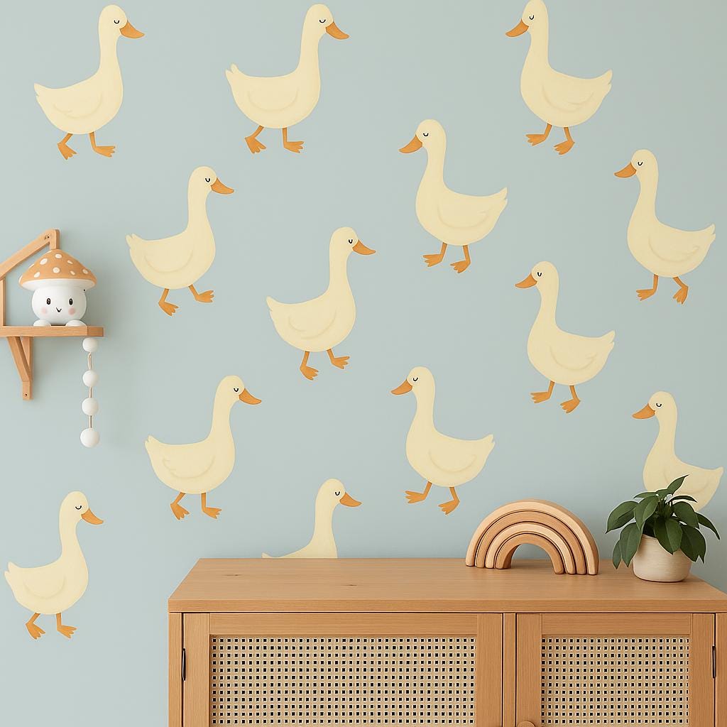 Product detail view of Goose Wall Decals.