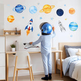 Alternate product view of Bright Space Wall Decals for Kids Room.