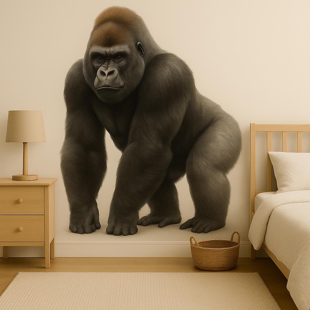 Product presentation view of Gorilla Wall Decal.