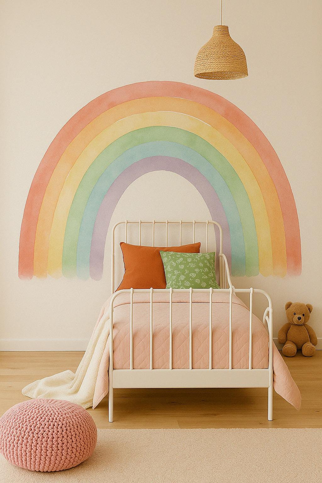 Additional product view of Pastel Rainbow Wall Decal.