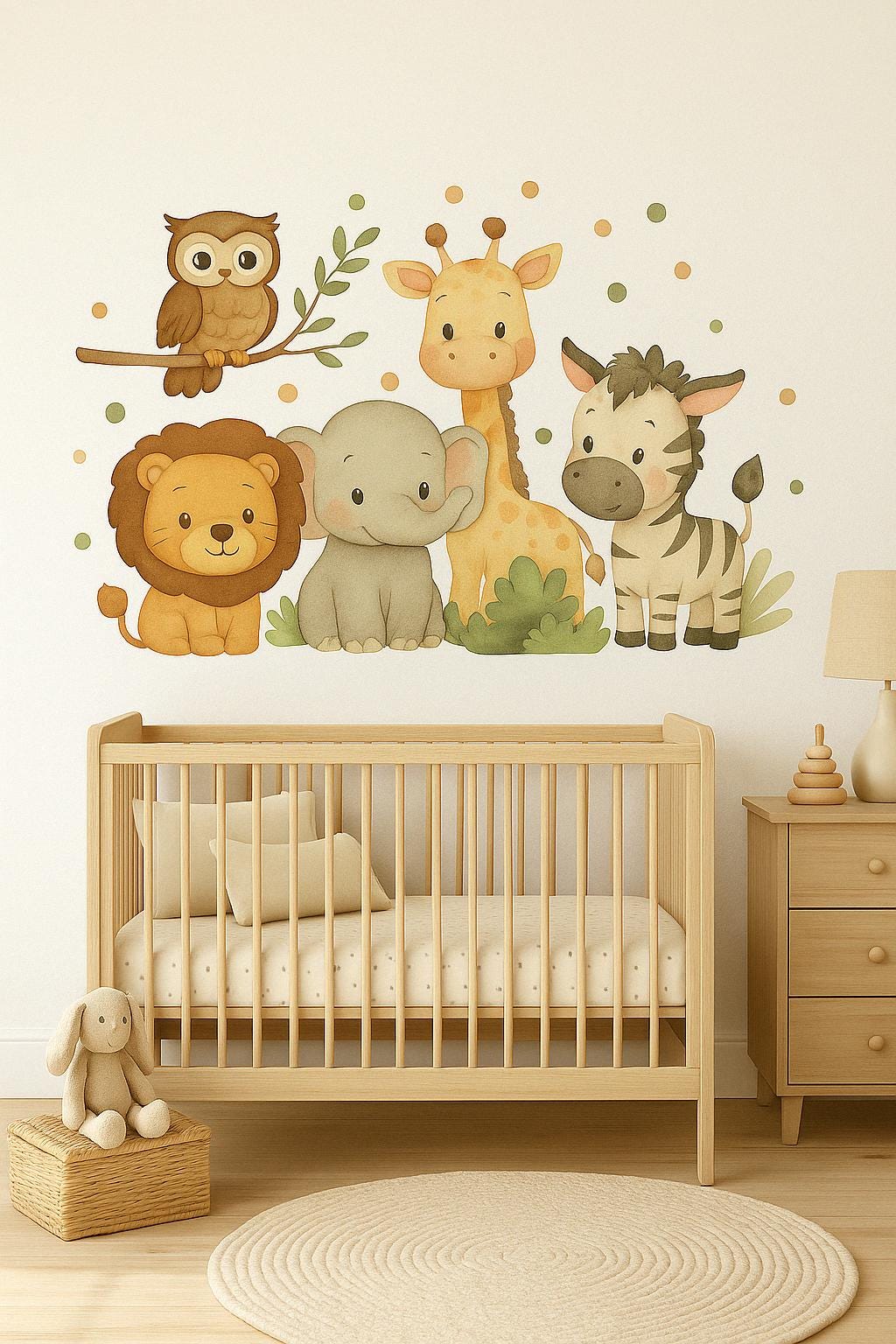 Alternate product view of Safari Animal Wall Decal.