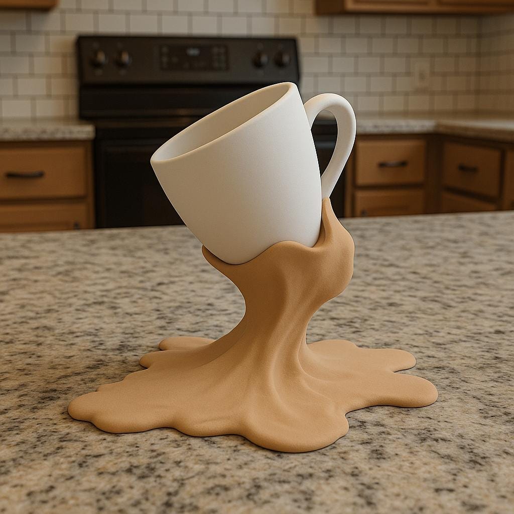 Alternate product view of 3D Printed Spilled Coffee Cup Holder.