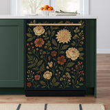 Alternate product view of Dark Floral Dishwasher Cover.