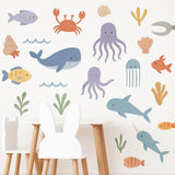 Product presentation view of Ocean Animal Wall Decals.