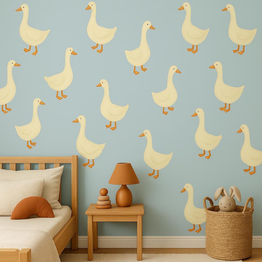 Alternate product view of Goose Wall Decals.