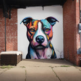 Product presentation view of Colorful Pitbull Wall Decal.