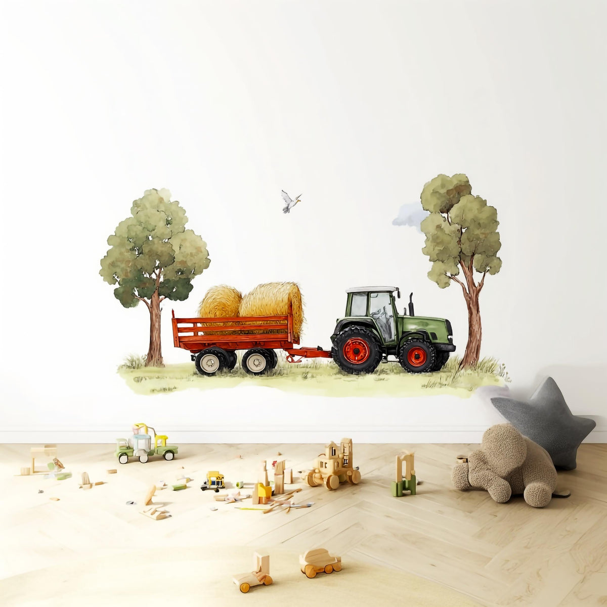 Alternate product view of Farm Tractor Wall Decal.