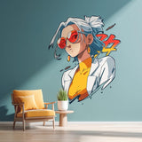 Alternate product view of Anime Girl Wall Decal.