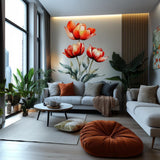Product gallery view of Red Tulip Wall Decal.