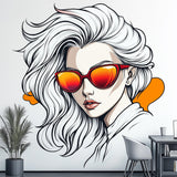 Alternate product view of Cool Girl Wall Decal.