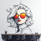 Product gallery view of Stylish Woman Wall Decal.