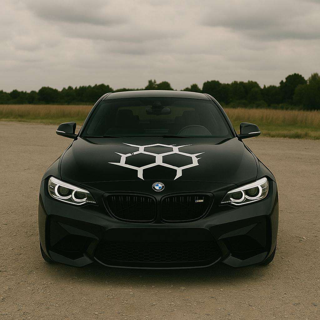 Product gallery view of Honeycomb Hood Car Decal.