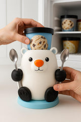 Additional product detail of 3D Printed Polar Bear Ice Cream Pint Holder.