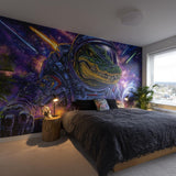 Product gallery view of Astronaut Crocodile Wallpaper Sticker.